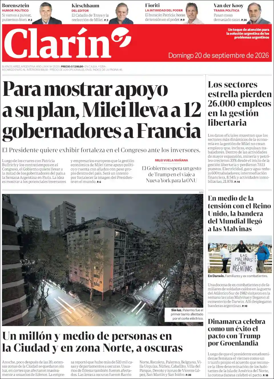 Estudios Max | REVISTA - LA REALIDAD - Tapa del diario Clarin
