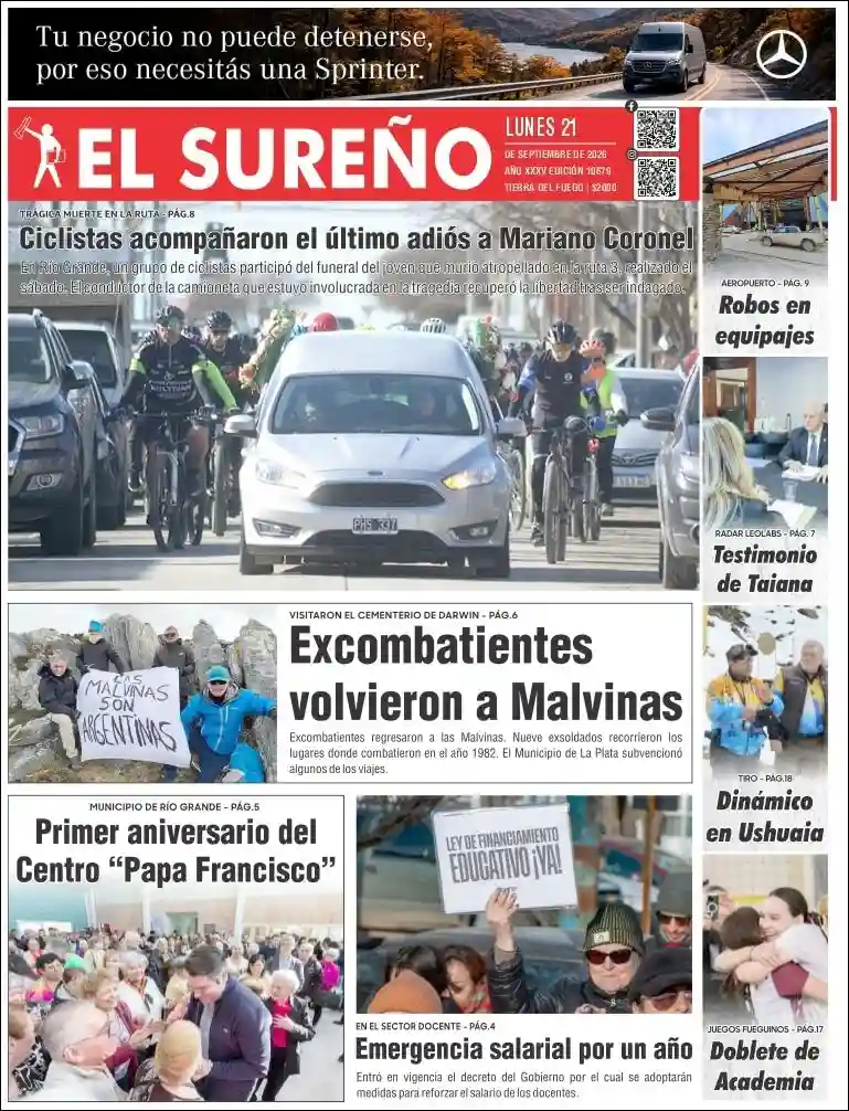 Estudios Max | REVISTA - LA REALIDAD - Tapa del diario El Sureño