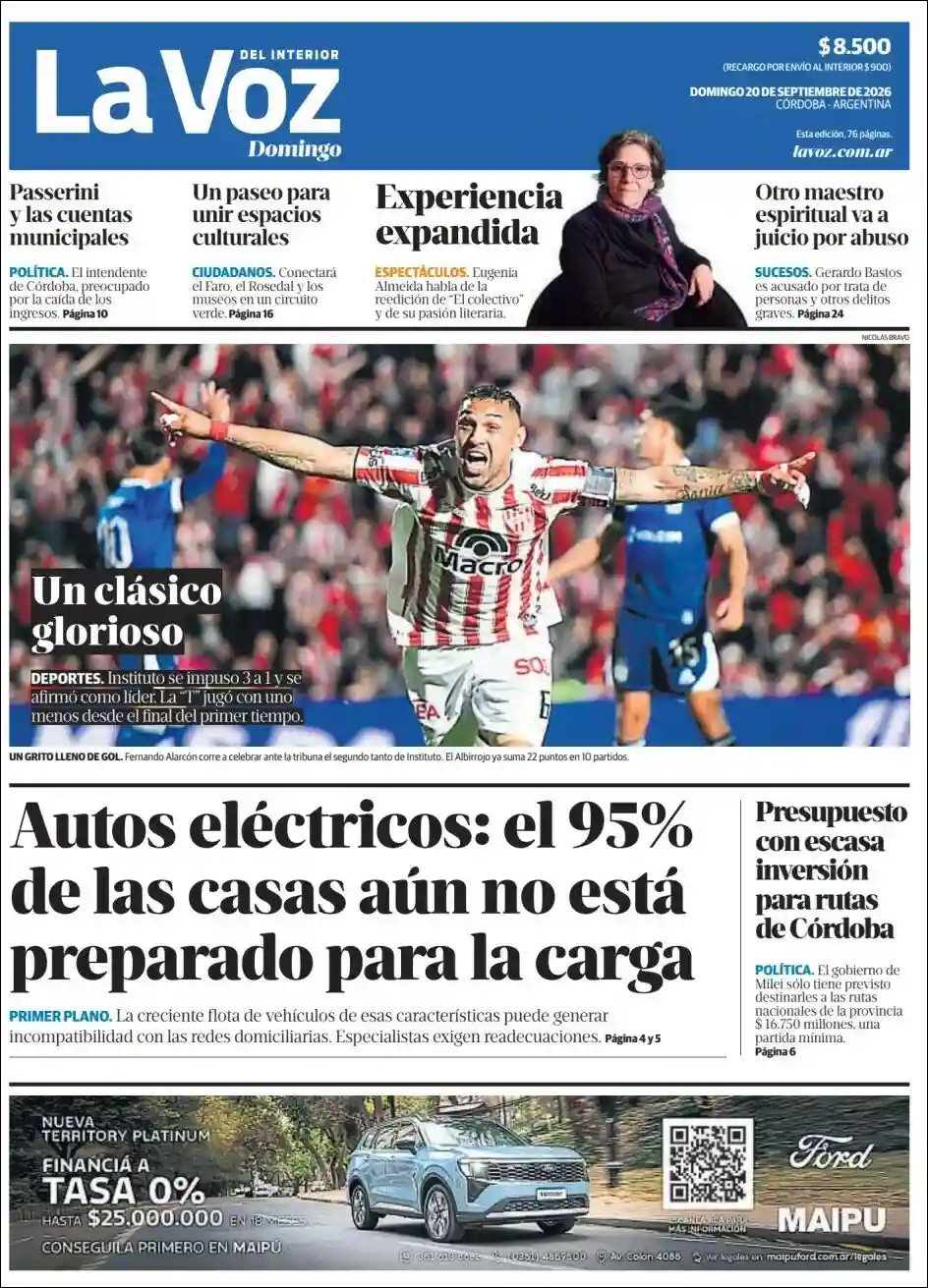 Estudios Max | REVISTA - LA REALIDAD - Tapa del diario La Voz