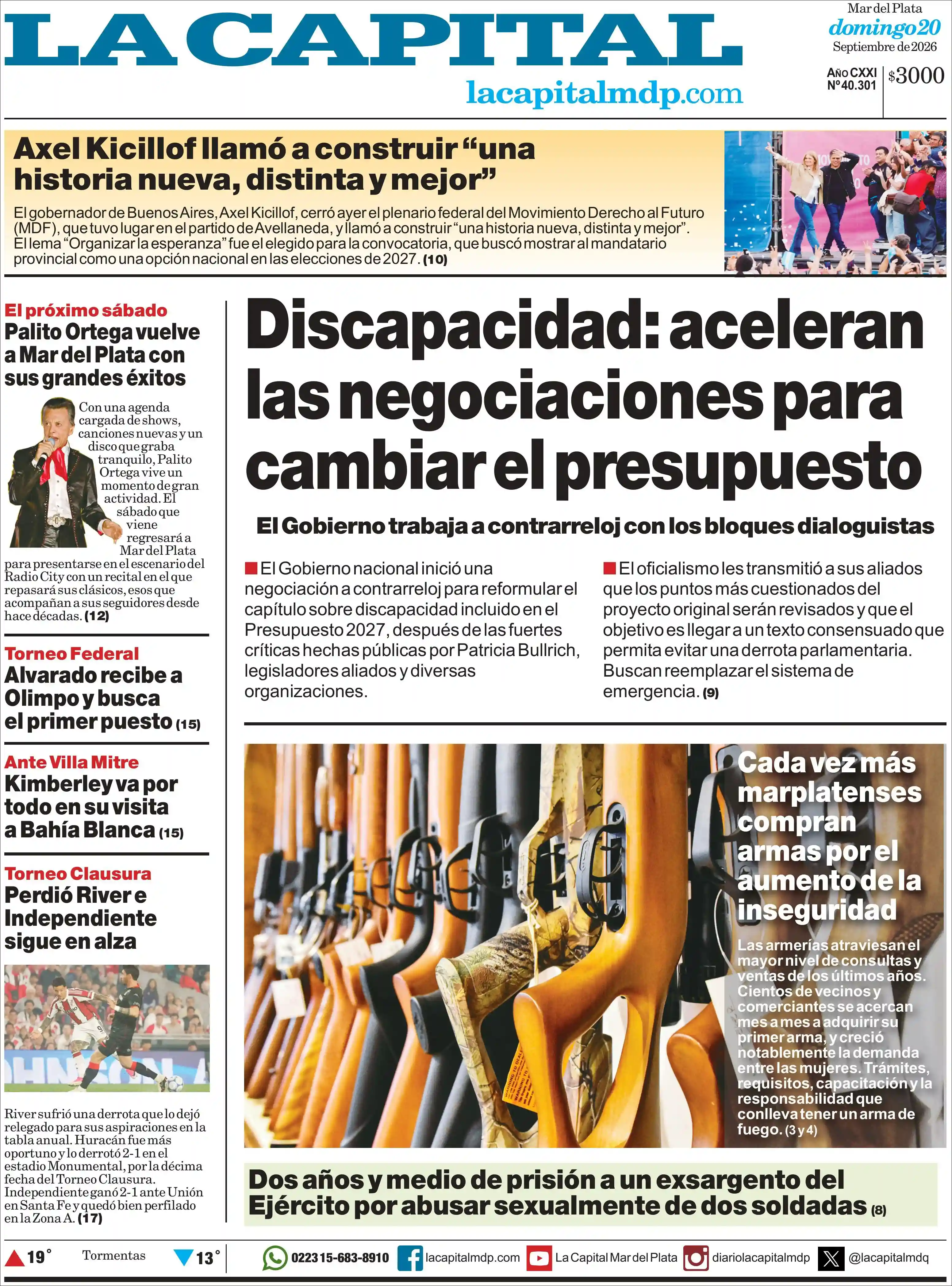 Estudios Max | REVISTA - LA REALIDAD - Tapa del diario La Capital