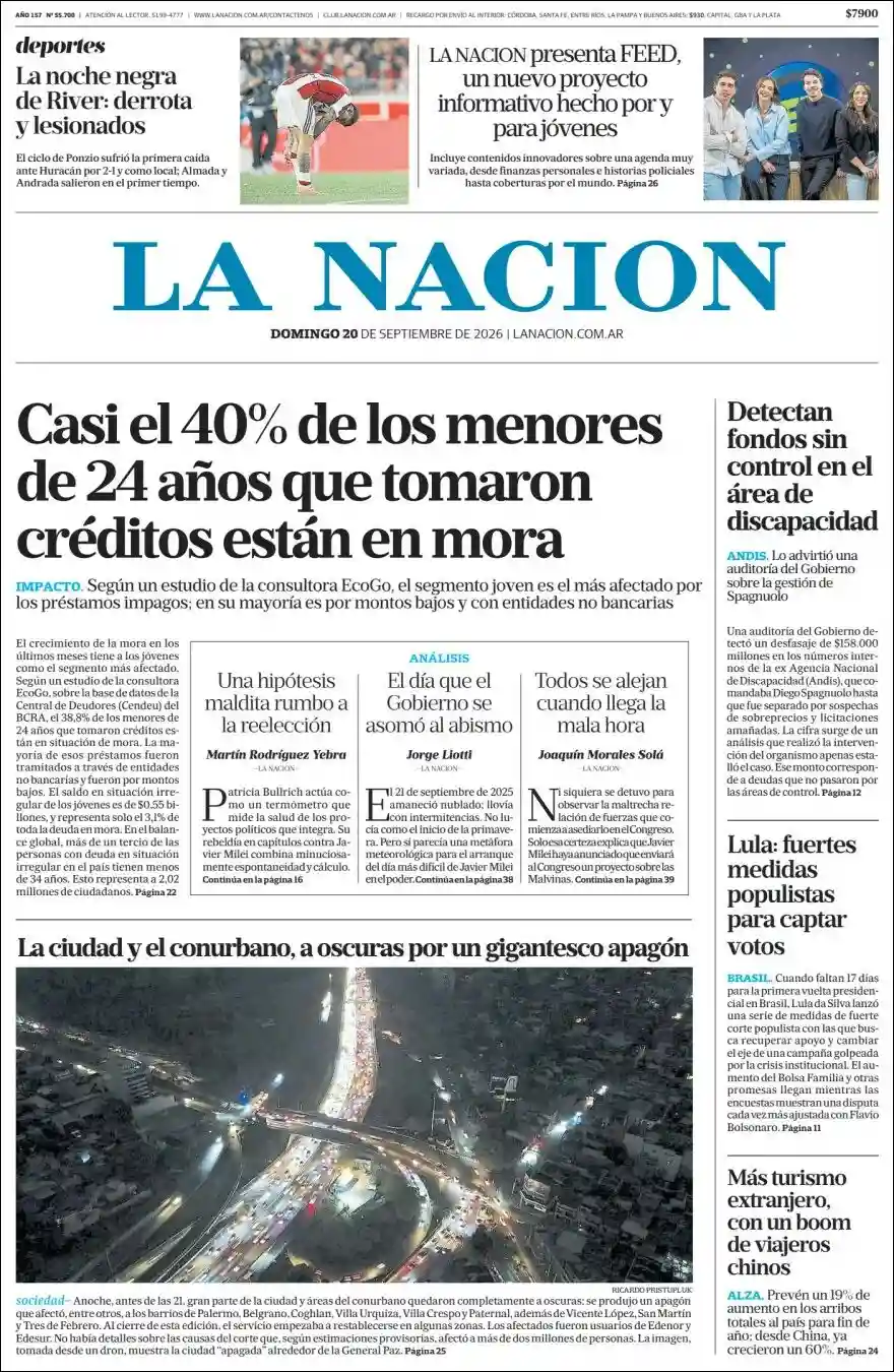 Estudios Max | REVISTA - LA REALIDAD - Tapa del diario Nacion